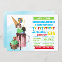 極端なミルクシェイクのアイスクリーム誕生日パーティー