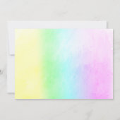 極端なミルクシェイクのアイスクリーム誕生日bashユニコーン 招待状 (裏面)