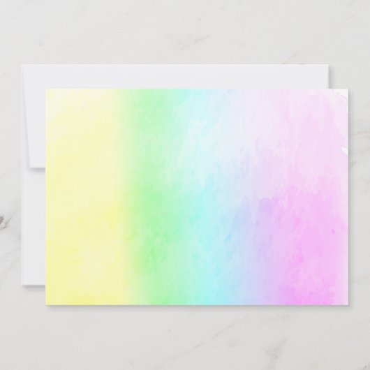 極端なミルクシェイクのアイスクリーム誕生日bashユニコーン 招待状 (裏面)