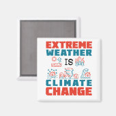 極端な天気は気候変動である マグネット (正面/裏面)