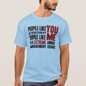 極端な怒りおもしろい怒- Man Tシャツ (正面)