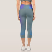 極端な色のデザインを持つ高いウェイストキャプリス カプリレギンス (裏面)