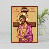 極端な謙虚さ 箔招待状 (立ち正面)