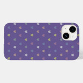 極紫の極小ハート Case-Mate iPhoneケース (裏面 (横))