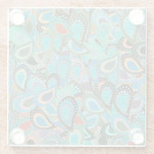 極細布地:抽象芸術シームレスなモチーフ。 ガラスコースター (裏面)