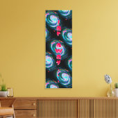 極緑遠くにスパイラル銀河系の宇宙 キャンバスプリント (インサイチュ (リビング))