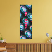 極緑遠くにスパイラル銀河系の宇宙 キャンバスプリント (インサイチュ (リビング))