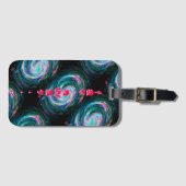 極緑遠くにスパイラル銀河系の宇宙 ラゲッジタグ (正面横)