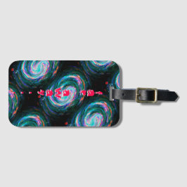 極緑遠くにスパイラル銀河系の宇宙 ラゲッジタグ