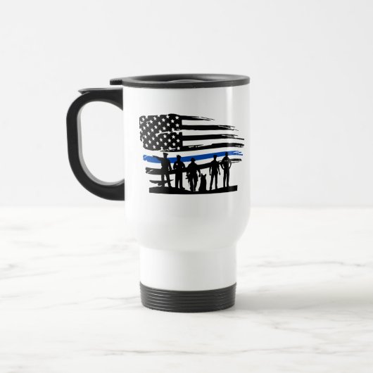 極薄の青い線, アメリカ警察応援, アメリカ国旗 トラベルマグ (左)