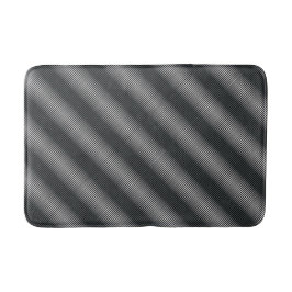 極薄の黒と白のグラデーションライン バスマット