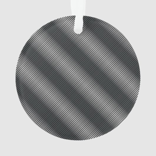 極薄の黒と白のグラデーション オーナメント (裏面)