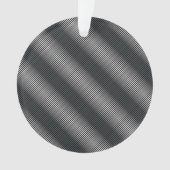 極薄の黒と白のグラデーション オーナメント (正面)