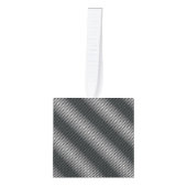 極薄の黒と白のグラデーション キューブオーナメント (正面)