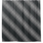 極薄の黒と白のグラデーション シャワーカーテン (正面)