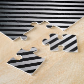 極薄の黒と白のグラデーション ジグソーパズル (側面)