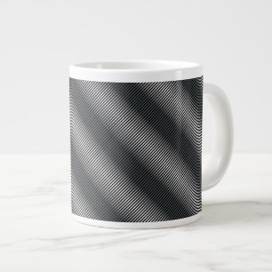 極薄の黒と白のグラデーション ジャンボコーヒーマグカップ