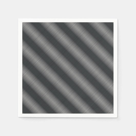 極薄の黒と白のグラデーション スタンダードカクテルナプキン (正面)