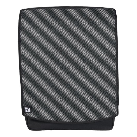 極薄の黒と白のグラデーション バックパック (正面)