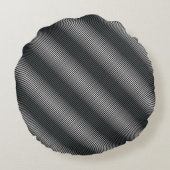 極薄の黒と白のグラデーション ラウンドクッション (裏面)