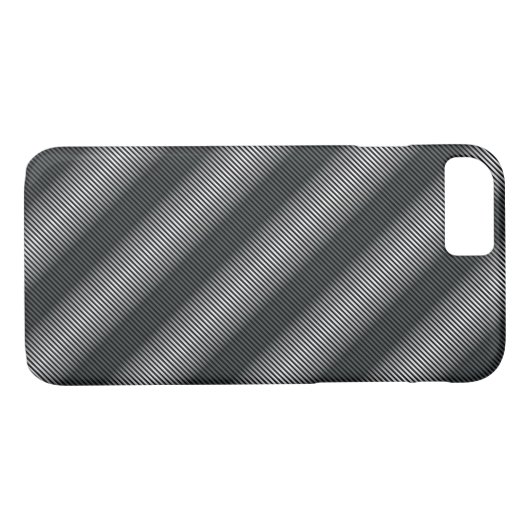 極薄の黒と白のグラデーション Case-Mate iPhoneケース (裏面(横))