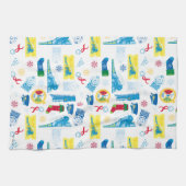 『極表現星』 |クリスマスアイコンパターン キッチンタオル (横)