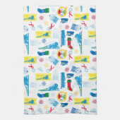 『極表現星』 |クリスマスアイコンパターン キッチンタオル (縦)