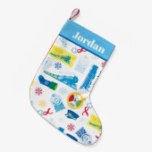 『極表現星』 |クリスマスアイコンパターン スモールクリスマスストッキング (正面 (吊り時))
