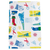 『極表現星』 |クリスマスアイコンパターン ミディアムペーパーバッグ (裏面)