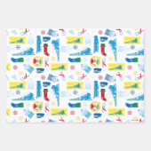 『極表現星』 |クリスマスアイコンパターン ラッピングペーパーシート (正面)