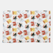 『極表現星』 |レトロステッカーのパターン キッチンタオル (横)