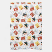 『極表現星』 |レトロステッカーのパターン キッチンタオル (縦)