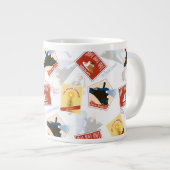 『極表現星』 |レトロステッカーのパターン ジャンボコーヒーマグカップ (正面右)