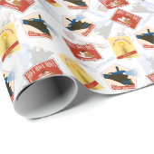 『極表現星』 |レトロステッカーのパターン ラッピングペーパー (ロールコーナー)