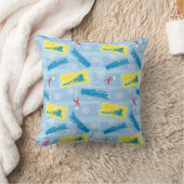 『極表現星』 |レトロ列車とチケットパターン クッション (ブランケット)