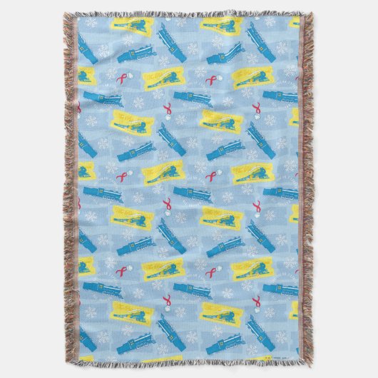 『極表現星』 |レトロ列車とチケットパターン スローブランケット (正面縦)