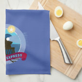 『極表現星』 |ヴィンテージ列車バッジ キッチンタオル (四つ折り)