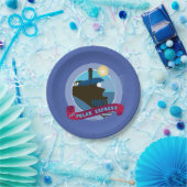 『極表現星』 |ヴィンテージ列車バッジ ペーパープレート (パーティー)