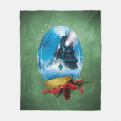 『極表現星』 |休日フレーム列車到着 フリースブランケット (正面)