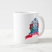 『極表現星』 |小人が電車で待機 ジャンボコーヒーマグカップ (正面右)