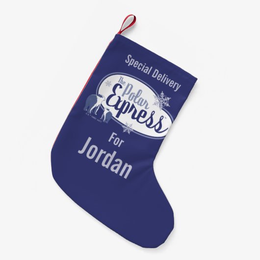 『極表現星』 |極熊のレトロ図 スモールクリスマスストッキング (正面 (吊り時))