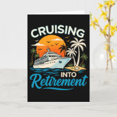 楽々とリタイアメント 熱帯クルーズ 面白い男性 カード (黄色い花)