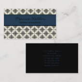 楽々スタイリッシュと名刺、王室の青 名刺 (正面/裏面)