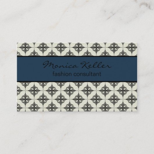 楽々スタイリッシュと名刺、王室の青 名刺 (正面)