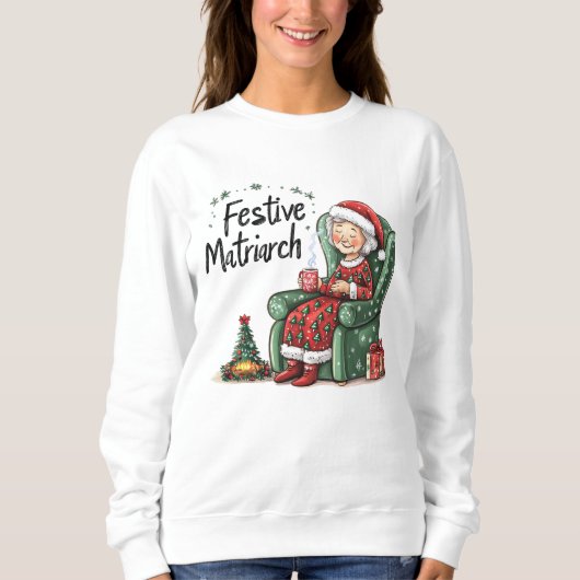 楽しいあったかマトリアルキChristmas スウェットシャツ (正面)