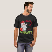 楽しいいたずらサンタクロース クリスマス Tシャツ (正面フル)