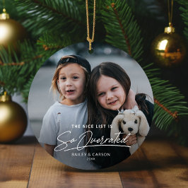 楽しいいたずらニースリストの写真 クリスマス セラミックオーナメント
