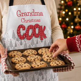 楽しいおばあちゃんのクリスマスの料理のホリデーギフト エプロン