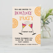 楽しいおもしろいホリデーカクテル企業のパーティー 招待状 (スタンド正面)