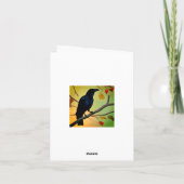 楽しいおもしろいレイヴンはブランチカードに止まっている カード (裏面)